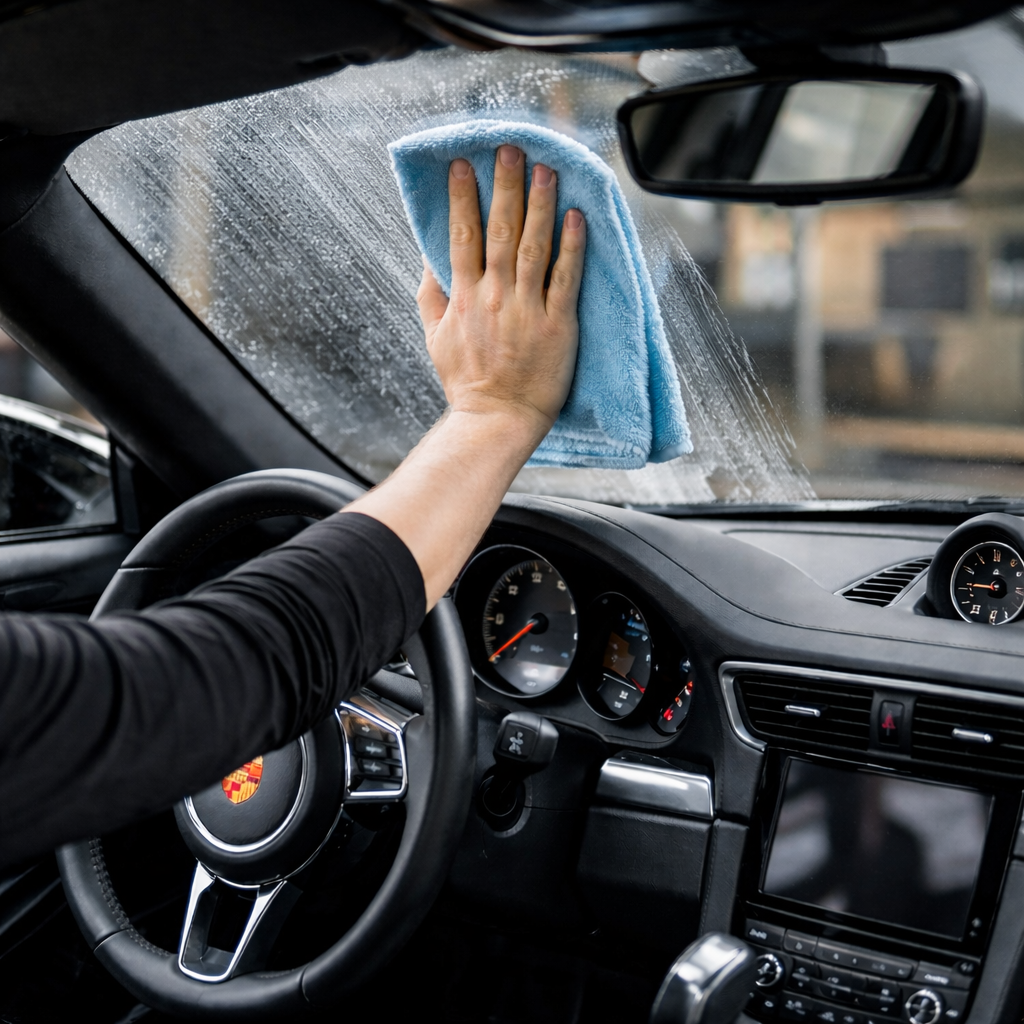 Cómo limpiar los cristales del coche sin dejar marcas.
