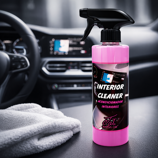 Limpia salpicaderos coche con acabado natural sin grasa. Interior limpio, sin brillo artificial y cuidado profesional del salpicadero y plásticos.