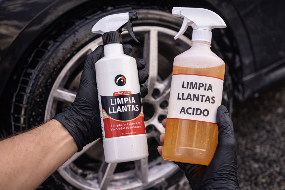 eleccion limpia llantas coche producto adecuado para limpieza segura sin dañar acabado