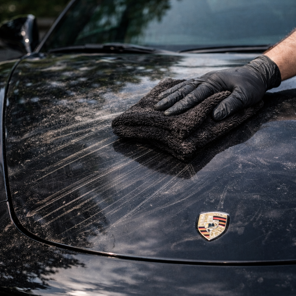 errores limpieza coche sin agua exceso suciedad mala tecnica microfibra marcas pintura