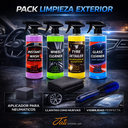 PACK LIMPIEZA EXTERIOR - 4 PRODUCTOS - 500ml - 4 COMPLEMENTOS ADICIONALES