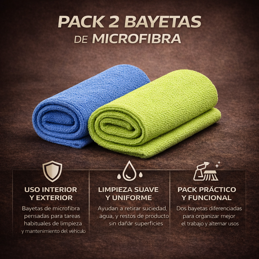PACK DOS BAYETAS DIFERENCIDADAS 40 X 30 cm