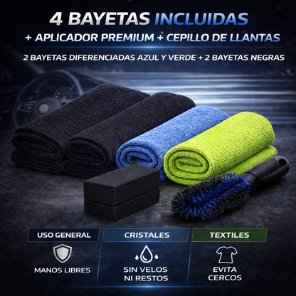 PACK 360 INTERIOR Y EXTERIOR - 7 PRODUCTOS - 500ml - 6 COMPLEMENTOS