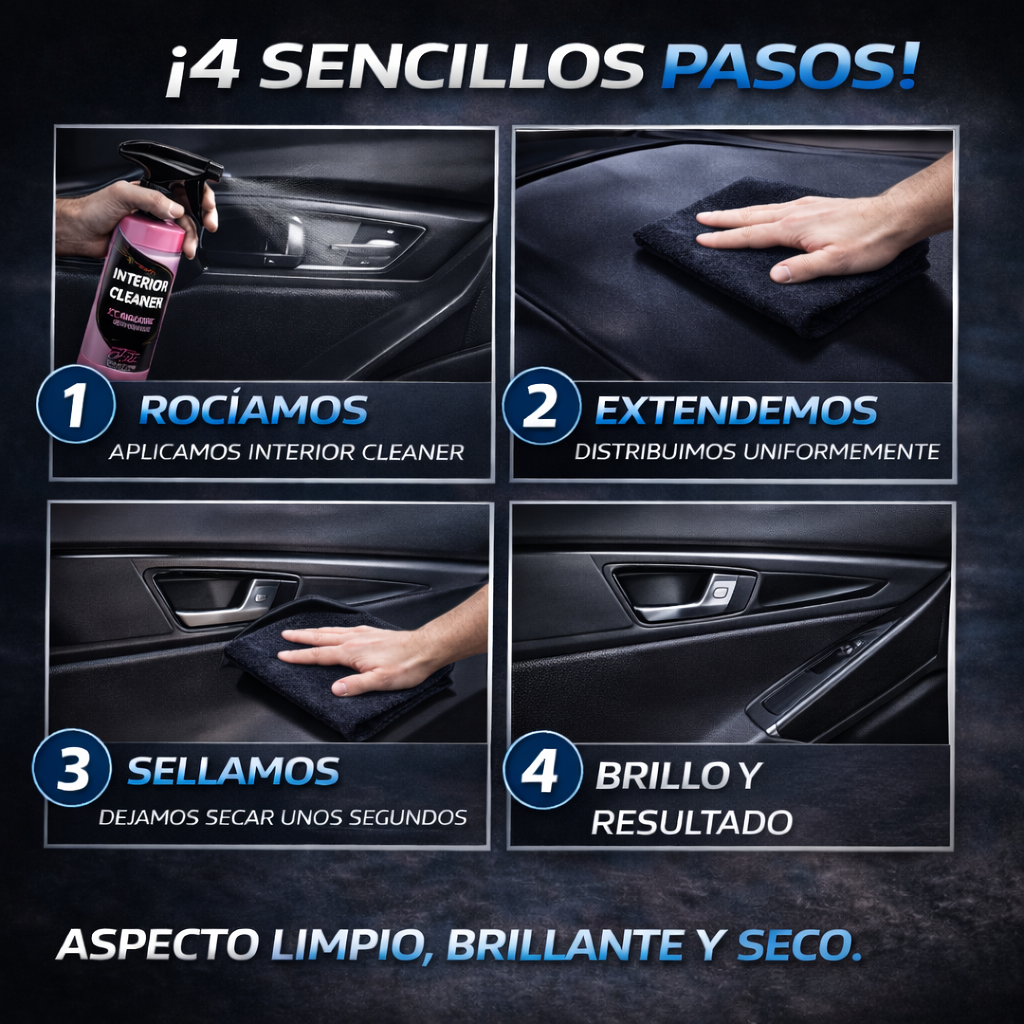 acabado natural en plásticos interiores coche sin residuos