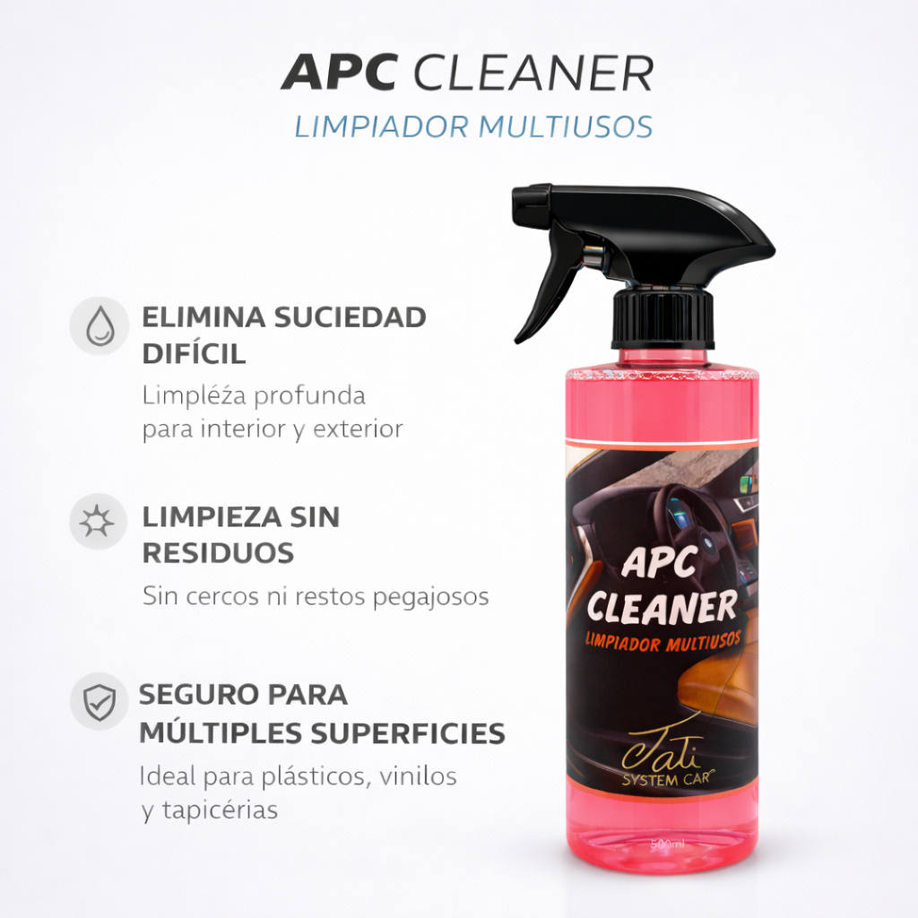apc coche limpieza profunda en plasticos y tapiceria sin grasa