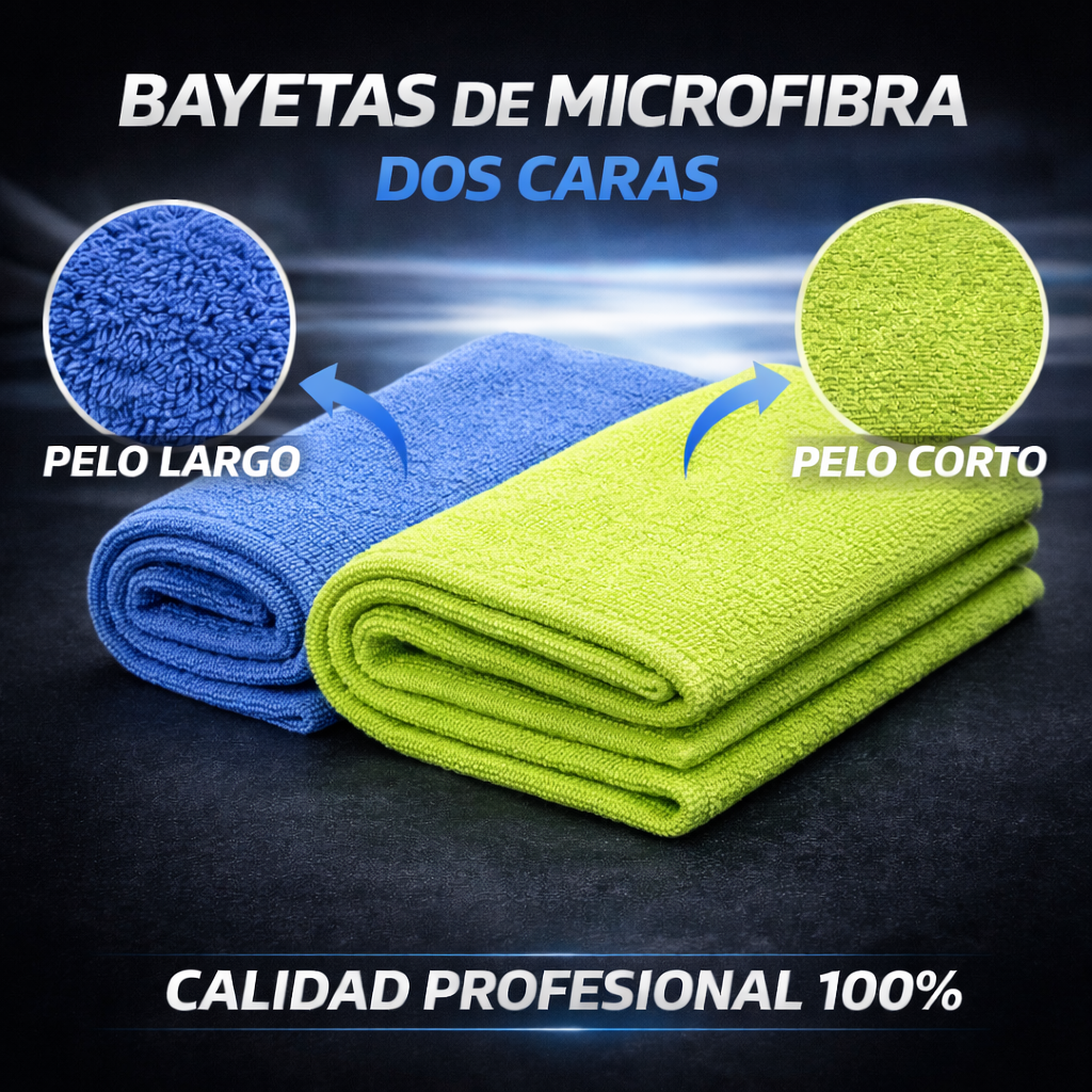bayeta detailing coche 40x30 alta absorción y tacto suave