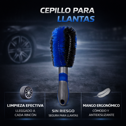 cepillo limpieza llantas profesional seguro para acabados