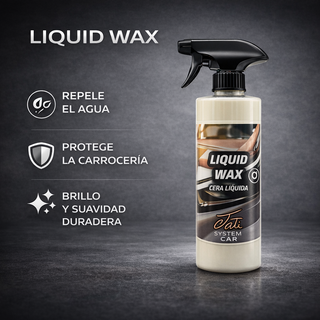 Spray de cera para coche con protección y brillo en pintura fácil aplicación