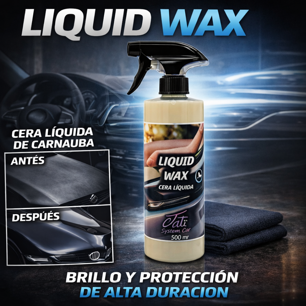 cera líquida coche para potenciar brillo profundo en carrocería