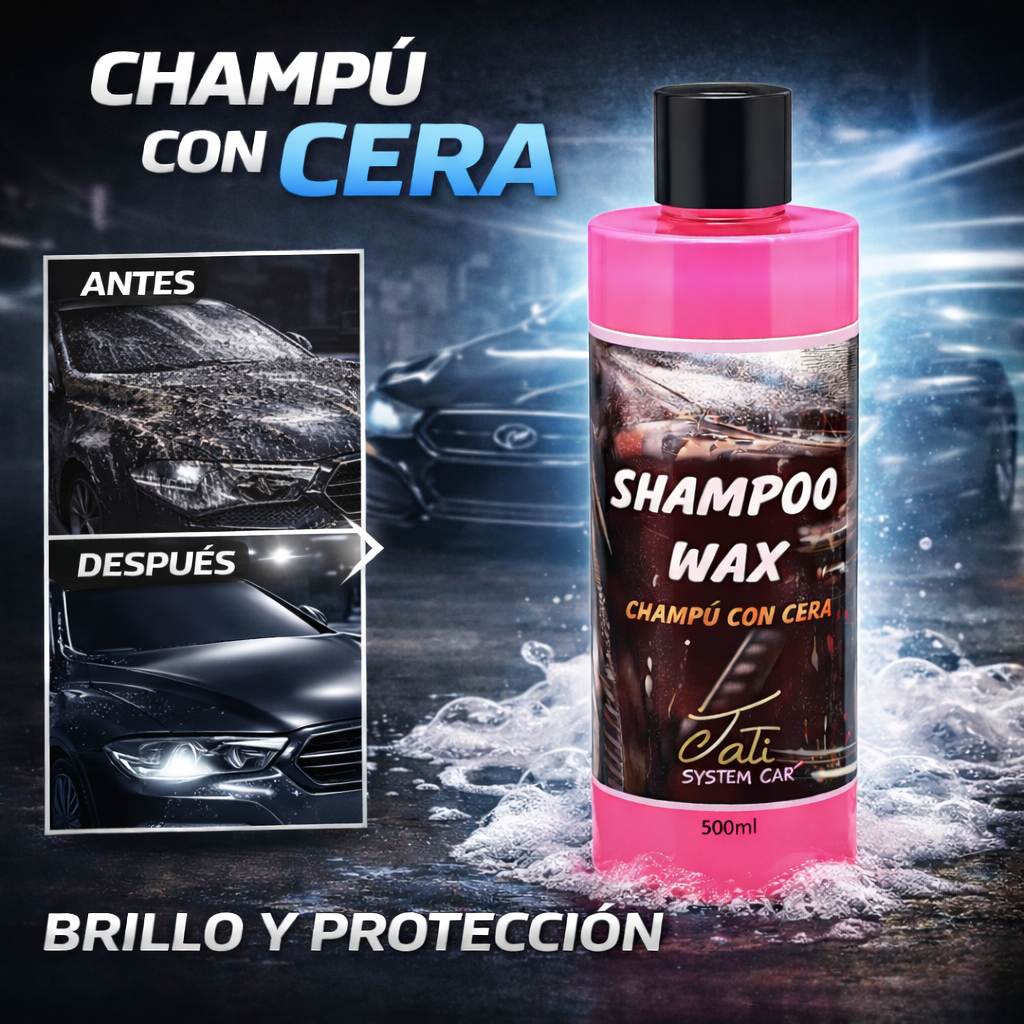champú con cera carnauba coche 500ml brillo profundo