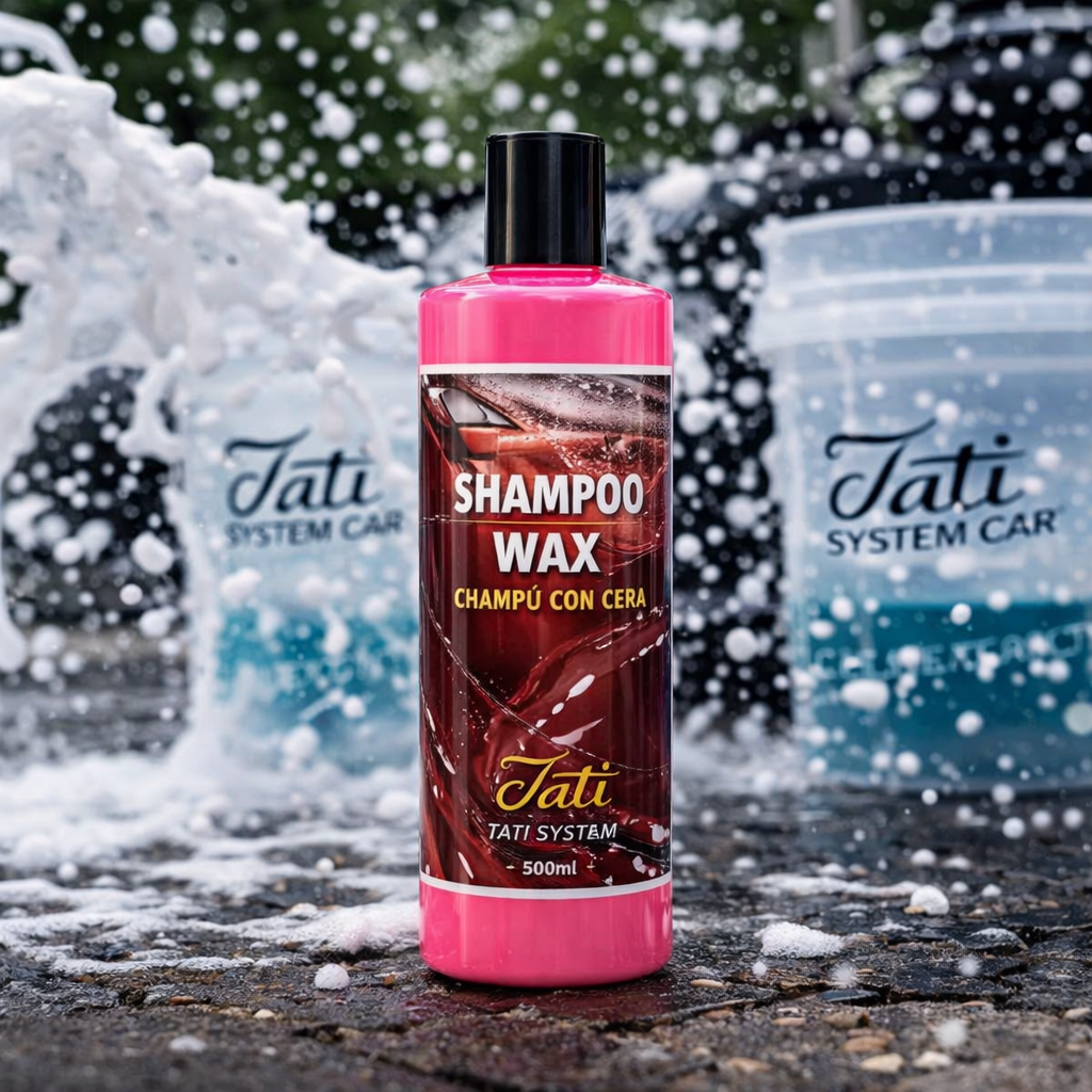 champú coche pH neutro con cera de carnaúba ideal para mantenimiento seguro y brillo duradero