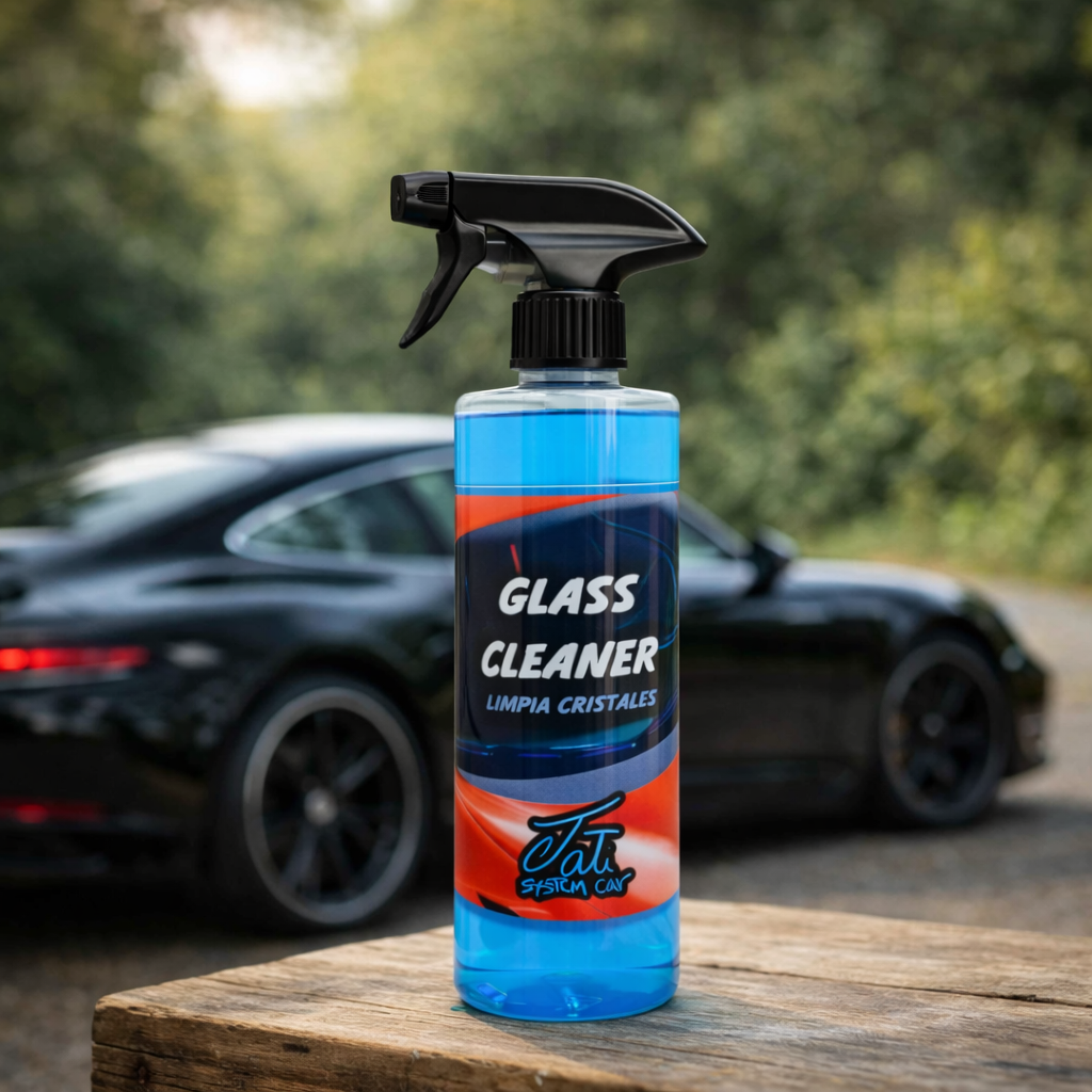 cristales de coche con visibilidad perfecta sin cercos ni residuos tras la limpieza