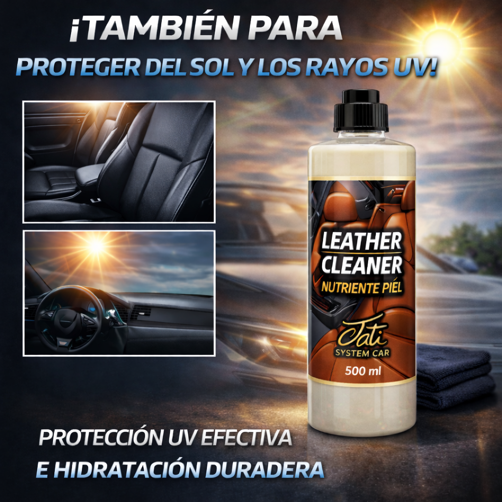 cuidado de asientos de cuero coche sin brillo artificial