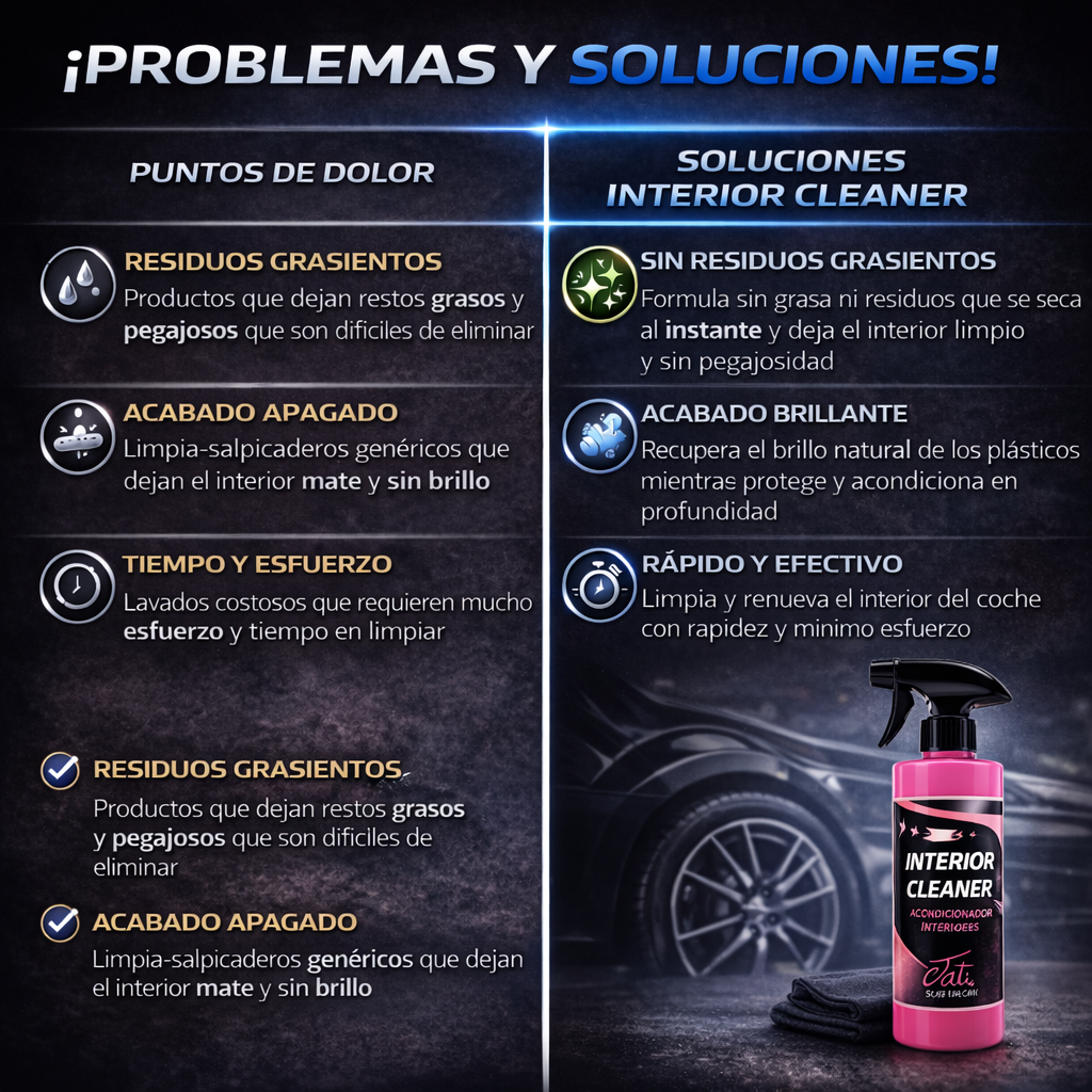 detalle interior coche en zona de salpicadero y molduras