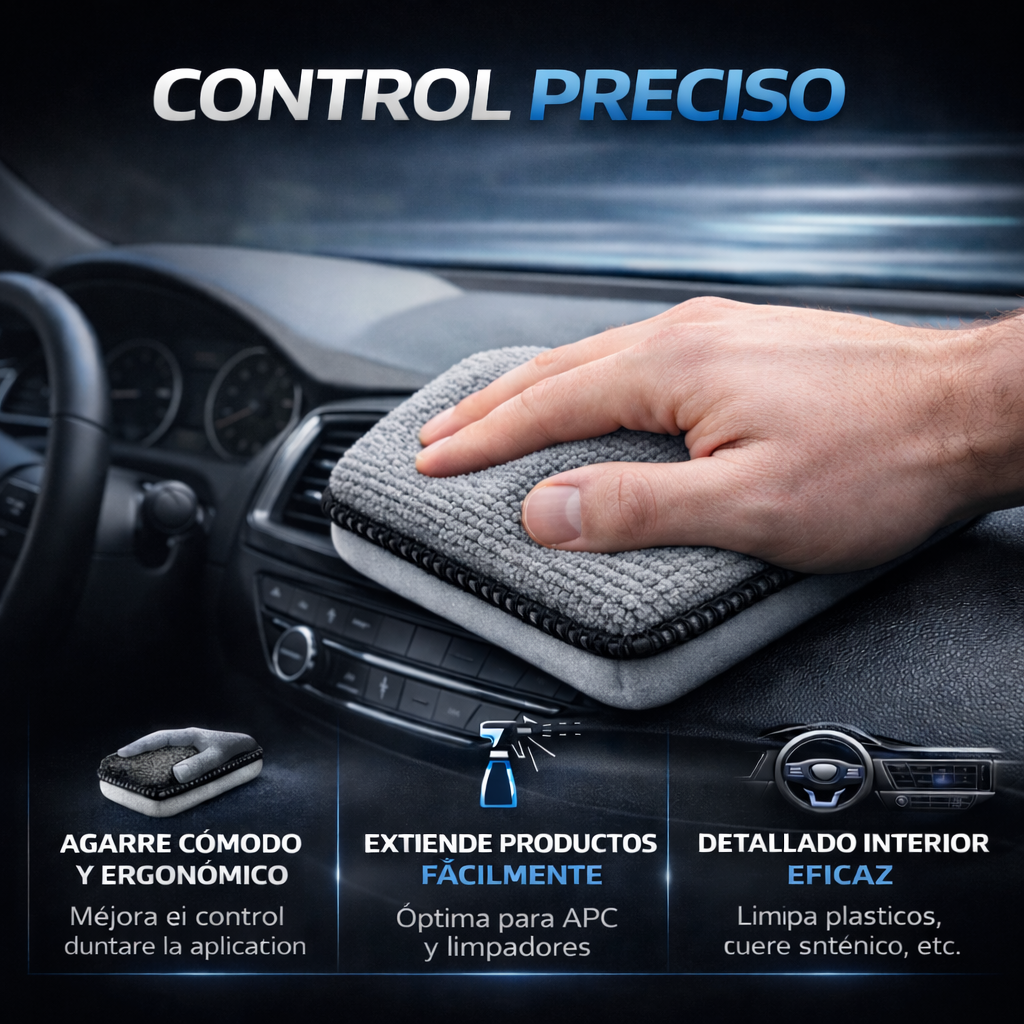 esponja limpieza interior coche para asientos y plásticos