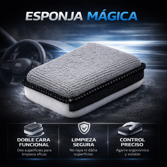 esponja mágica coche doble cara para frotar y absorber interior