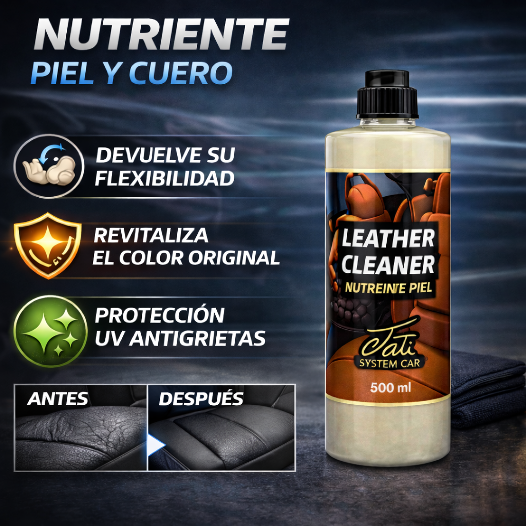 hidratación de cuero interior coche con tacto seco