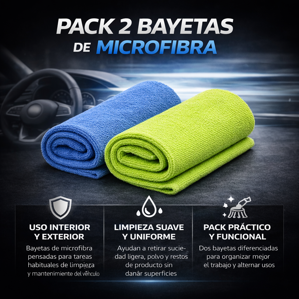 kit de complementos detailing coche para aplicación y secado