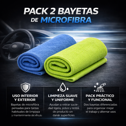 kit de complementos detailing coche para aplicación y secado