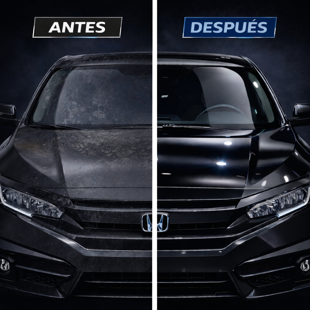 lavado detailing coche con champú y cera integrada