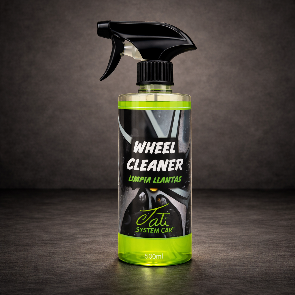 limpia llantas diseñado para eliminar ferodo y polvo de freno en ruedas con suciedad acumulada