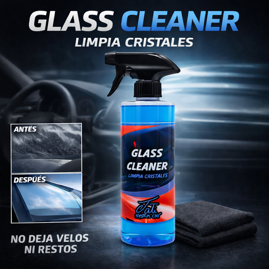 limpiacristales coche eliminando velos y residuos en cristal
