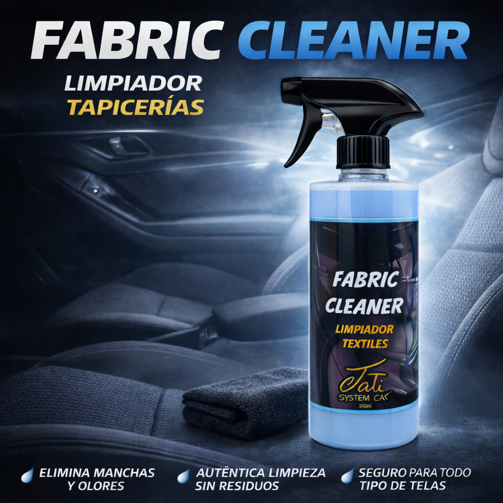 Texto alternativo: limpiador textil coche aplicado en asientos para eliminar suciedad