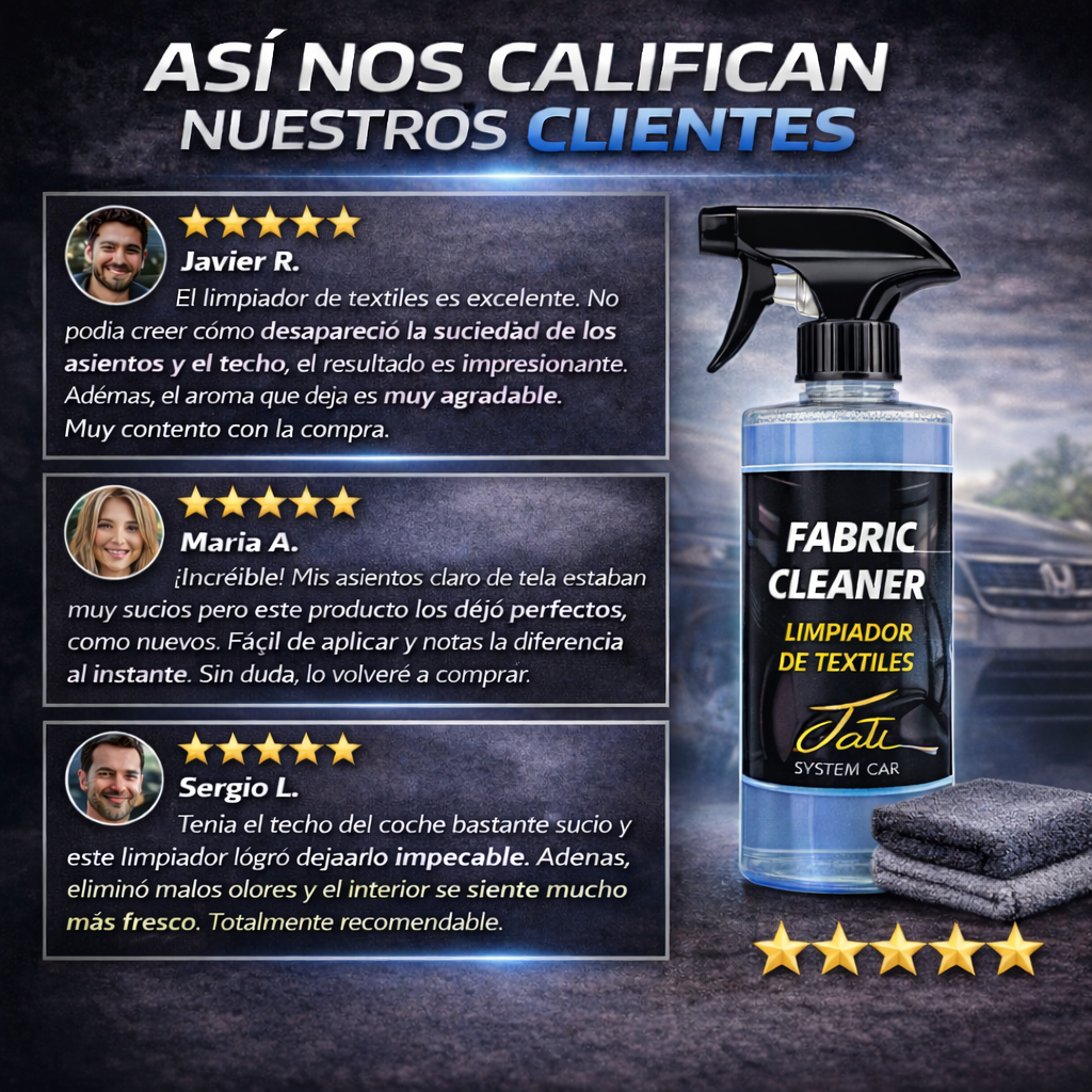 limpiador textil y cuero para interior de coche
