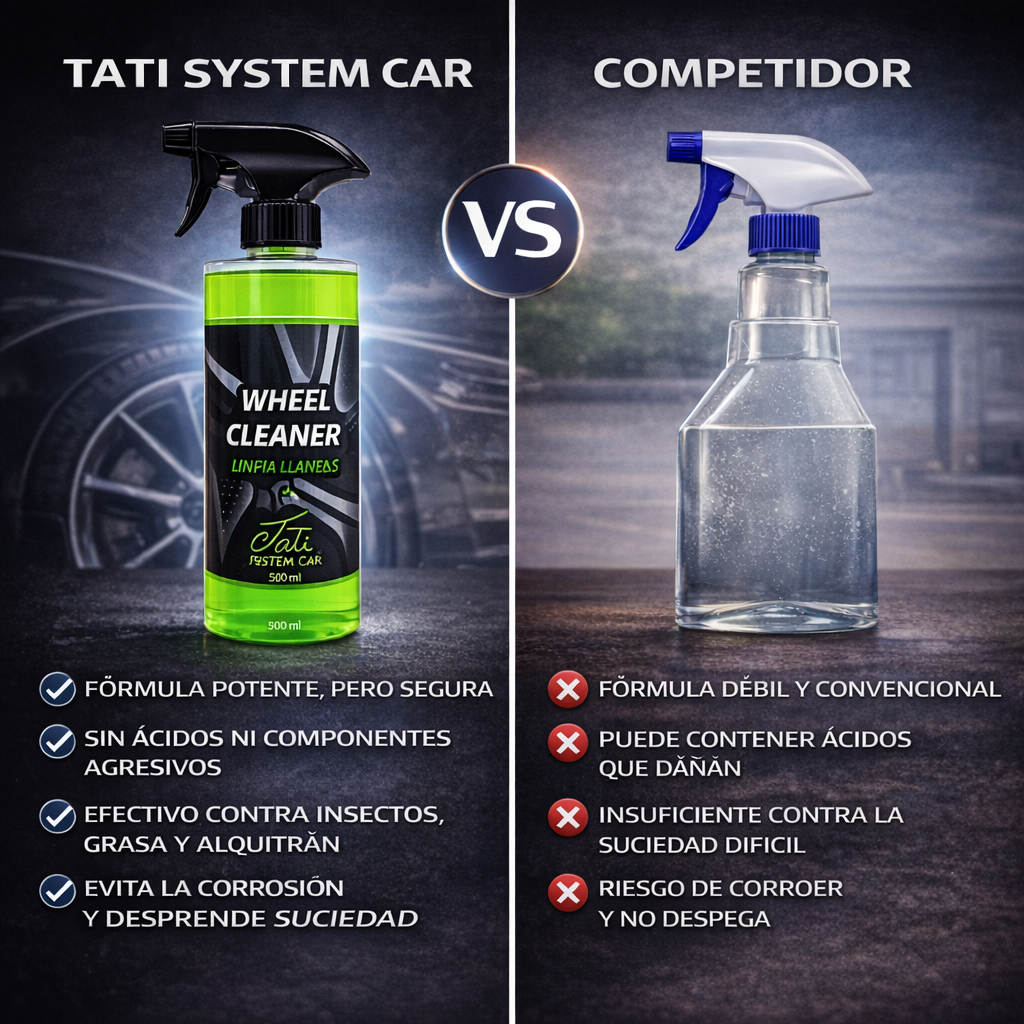 llantas coche con acabado limpio y uniforme tras aplicación