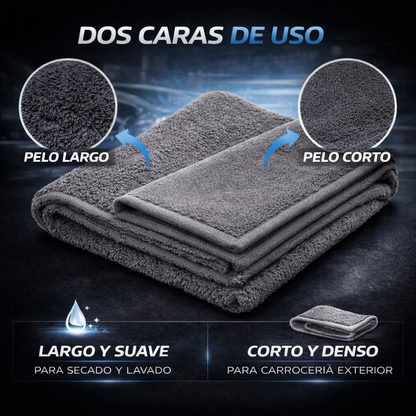 microfibra 500 g/m2 para detailing coche tras el lavado