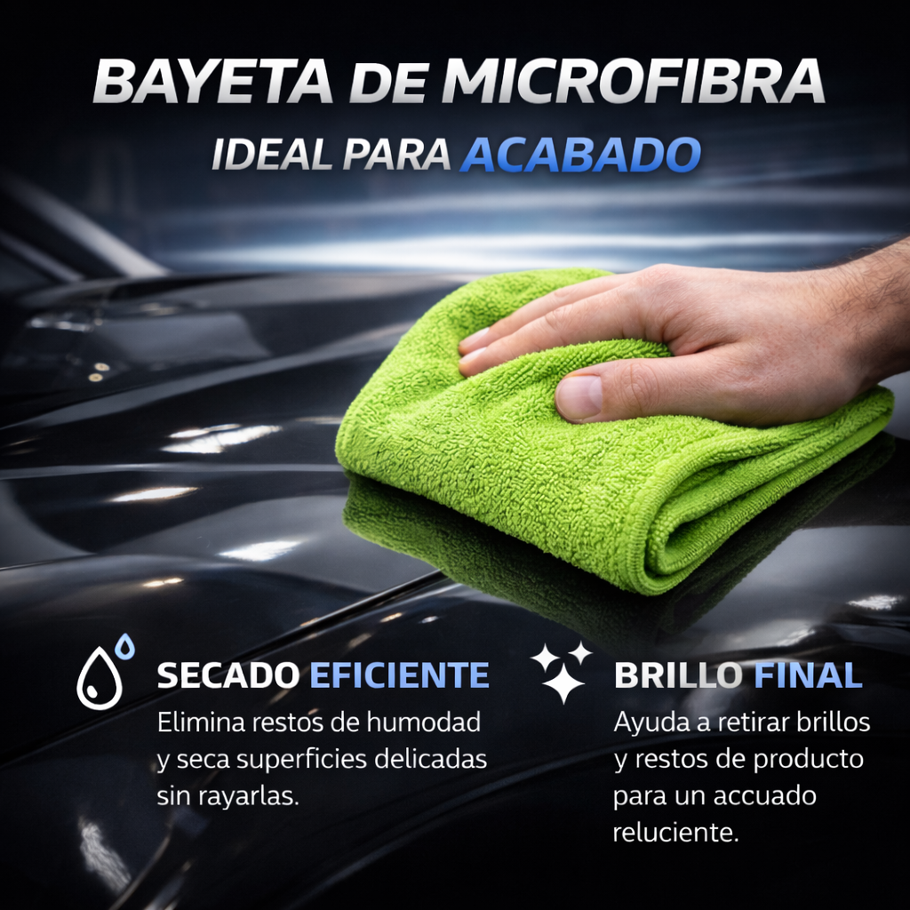 microfibra para limpieza interior y exterior coche sin rayar