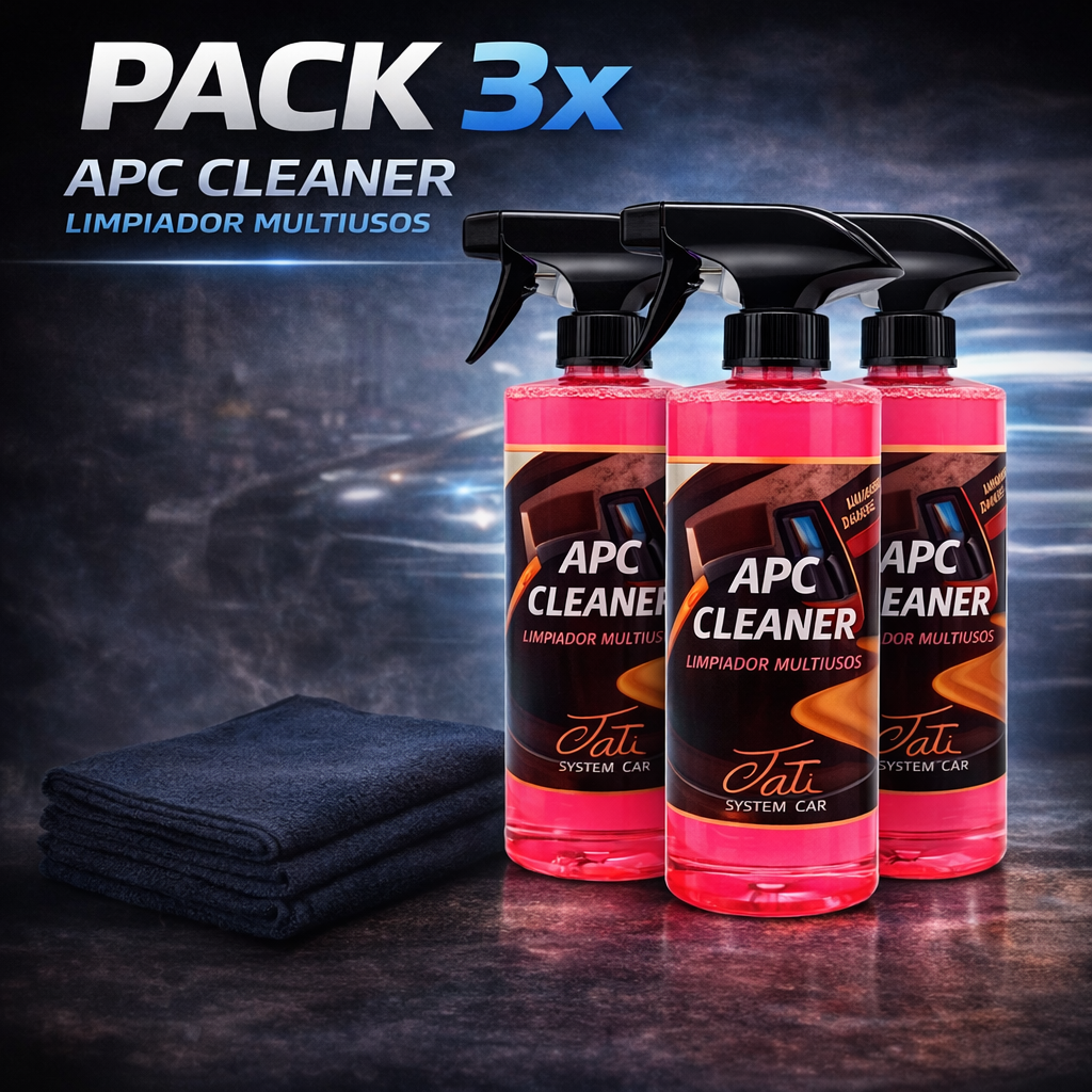 pack 3 limpiador apc coche desengrasante 500ml multiusos