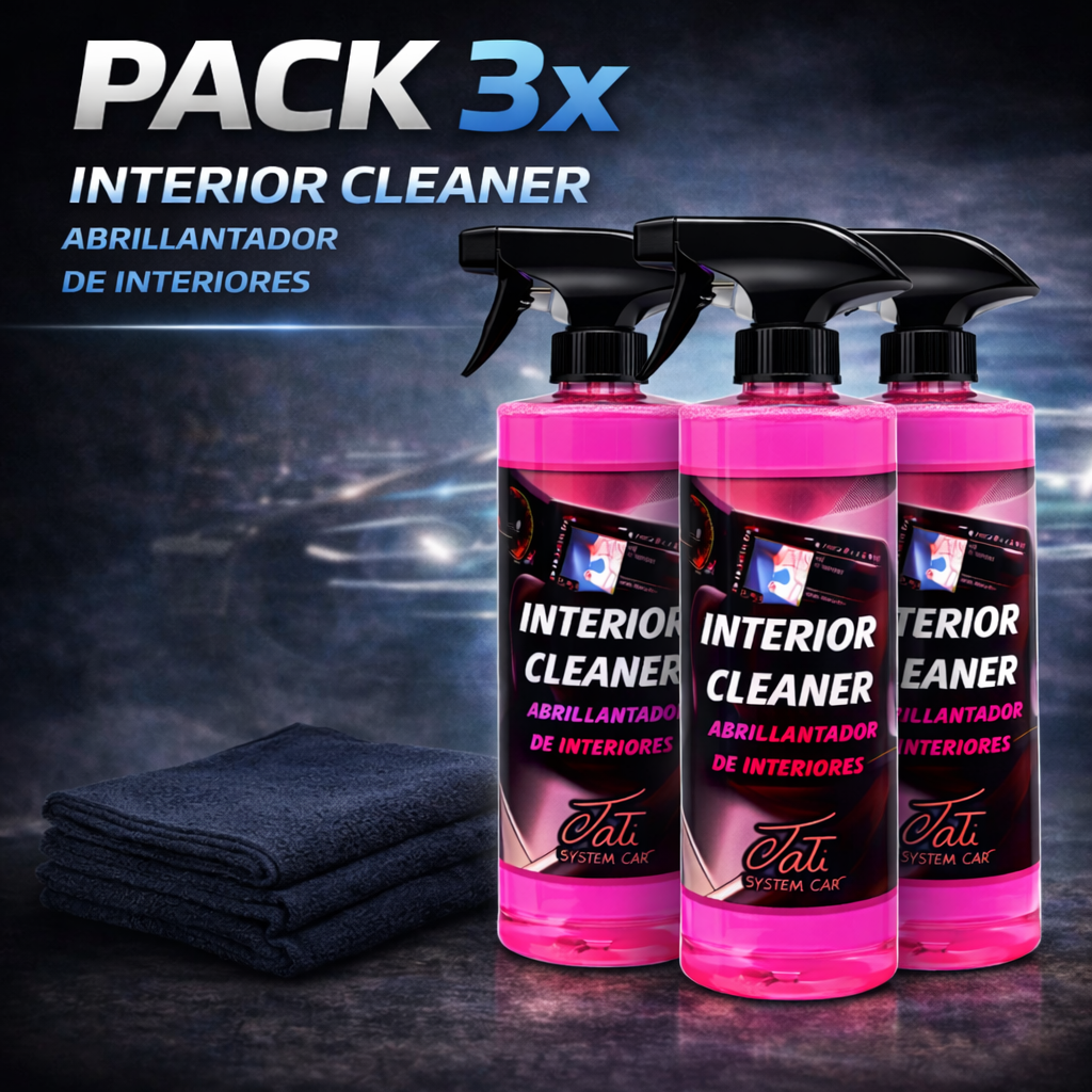 pack 3 limpiador salpicaderos coche 500ml para interior