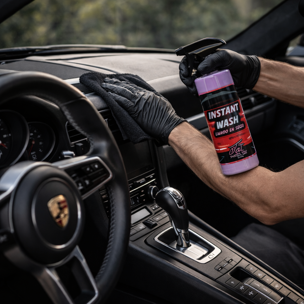 Producto lavado en seco coche 500ml listo para usar en exterior e interior del vehículo