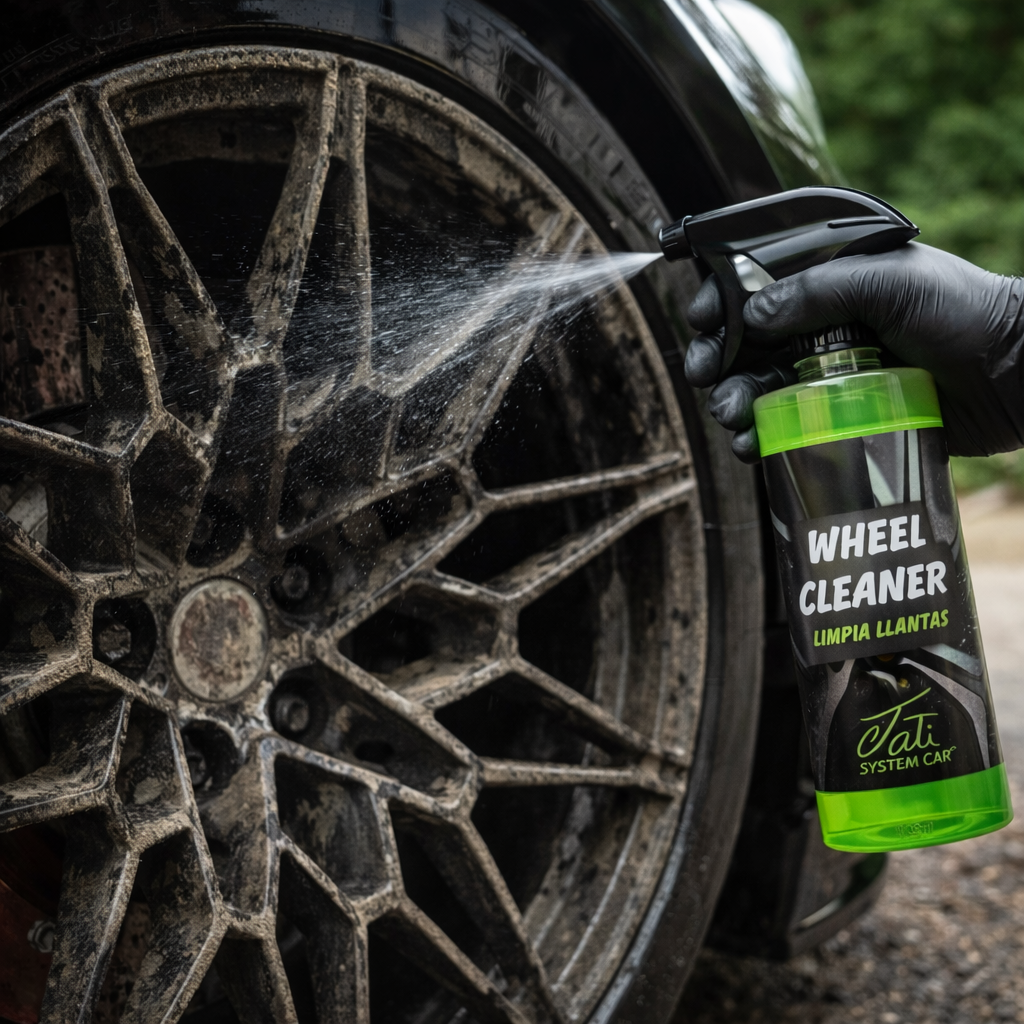 spray limpia llantas de coche fácil de aplicar para una limpieza rápida y controlada